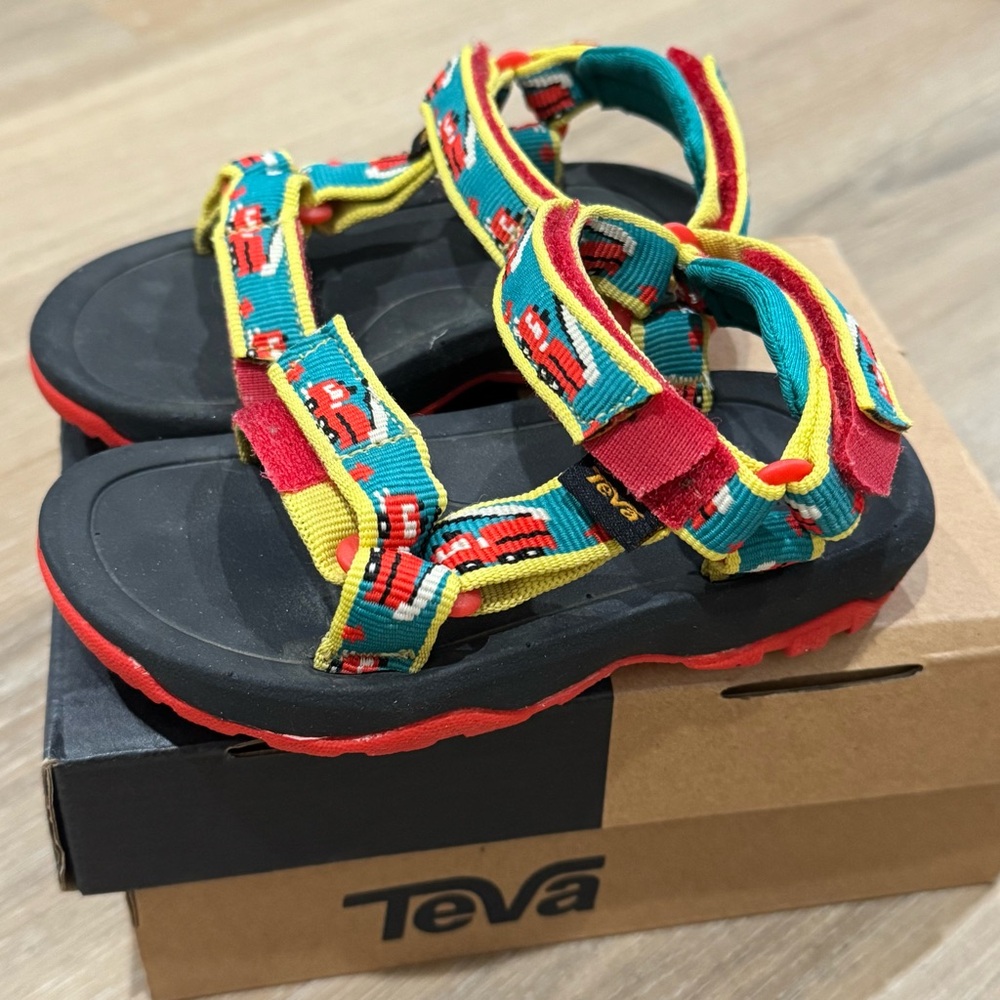 Teva Red and Yellow Sport Sandals Adjustable Straps